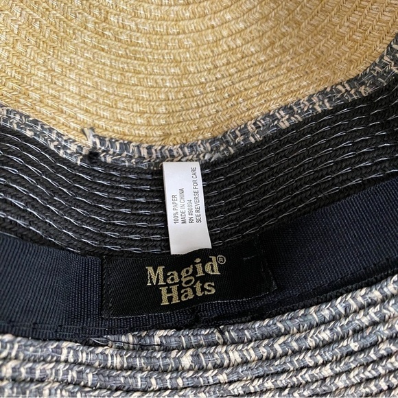Magid Hats Striped Sun Vacation Floppy Paper Woven - Picture 4 of 4